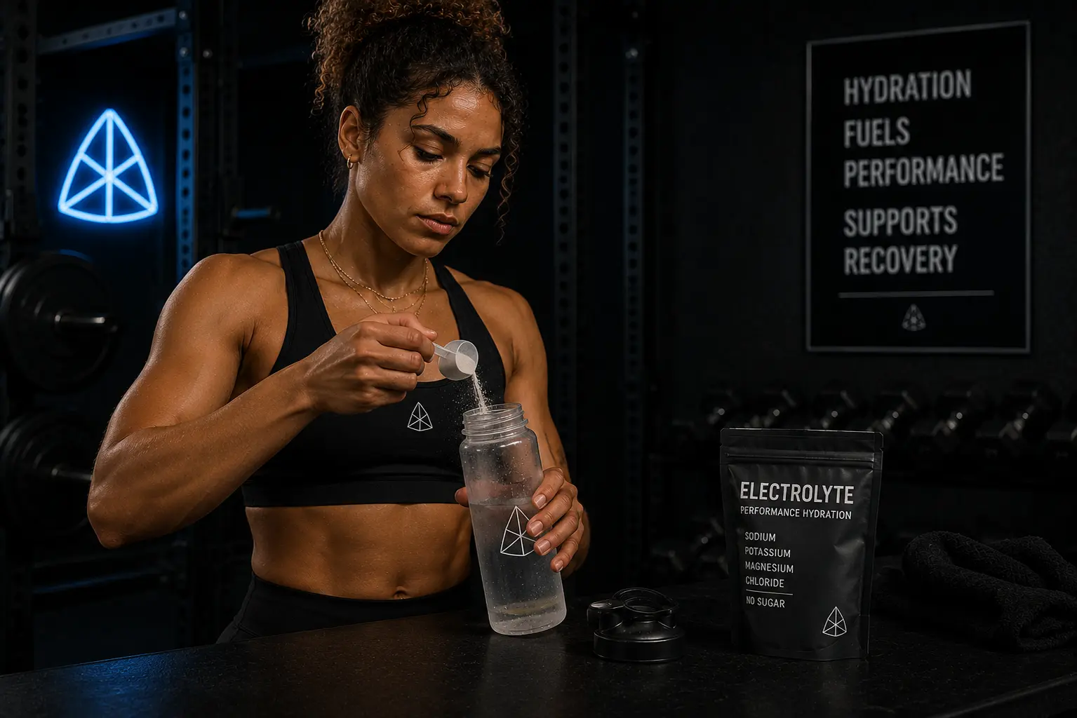Electrolyte powder being added to a water bottle, representing the question of when electrolyte supplementation is necessary.